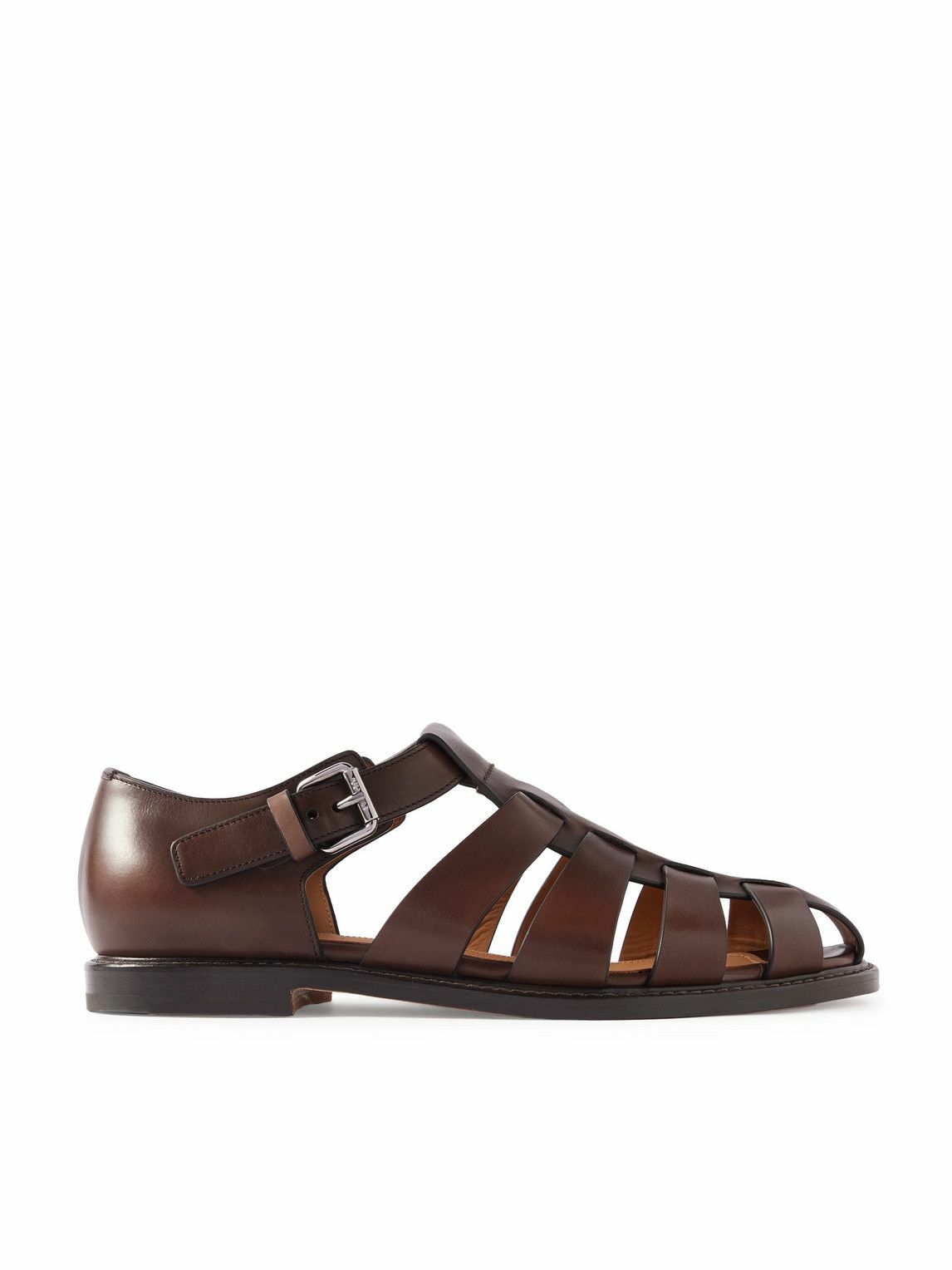 関税送料込Church's Leather Sandals Church's Sandals Black Mens Church's