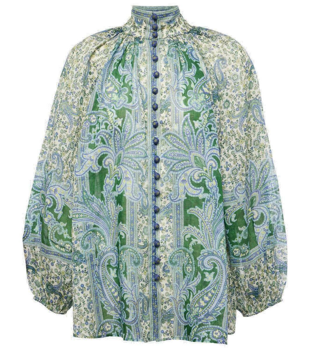 【Zimmermann】Ottie ラッフル カットアウト ペイズリー Zimmermann Ottie Ruffle cutout paisley swimsuit Zimmermann
