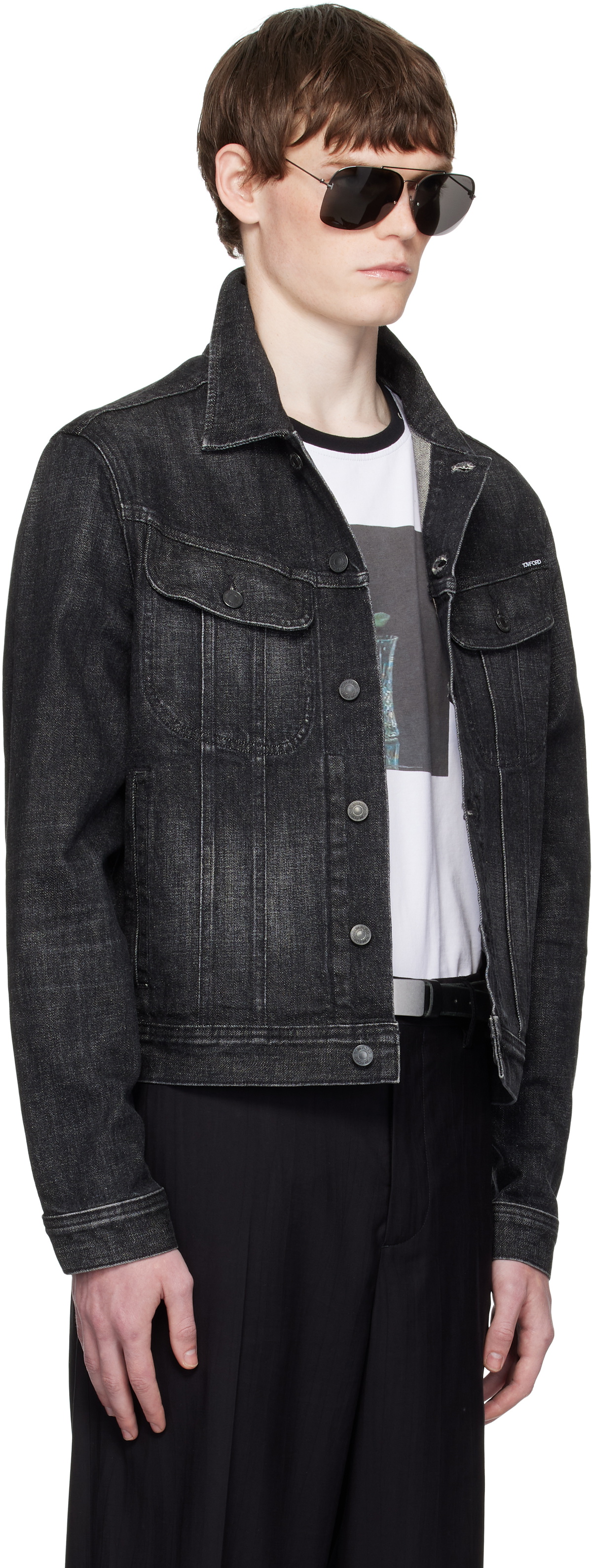 TOM FORD Black Icon Selvedge Denim Jacket