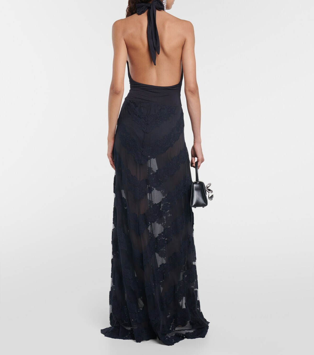 LoveShackFancy Carlotti halter-neck maxi dress LoveShackFancy