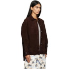 Staud Brown Josette Suede Shirt