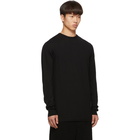 Rick Owens Black Oversized Crewneck Sweater