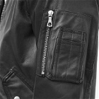 John Elliott Men's Leather Bogota Bomber Jacket in Black