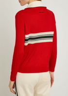 Adidas X Wales Bonner Stripe-intarsia Knit Cardigan Red