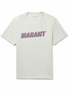 Isabel Marant - Flash Logo-Print Cotton-Jersey T-Shirt - Neutrals