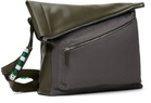 Kiko Kostadinov Gray & Khaki Jarocka Shoulder Bag