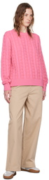 Acne Studios Pink Cable Sweater