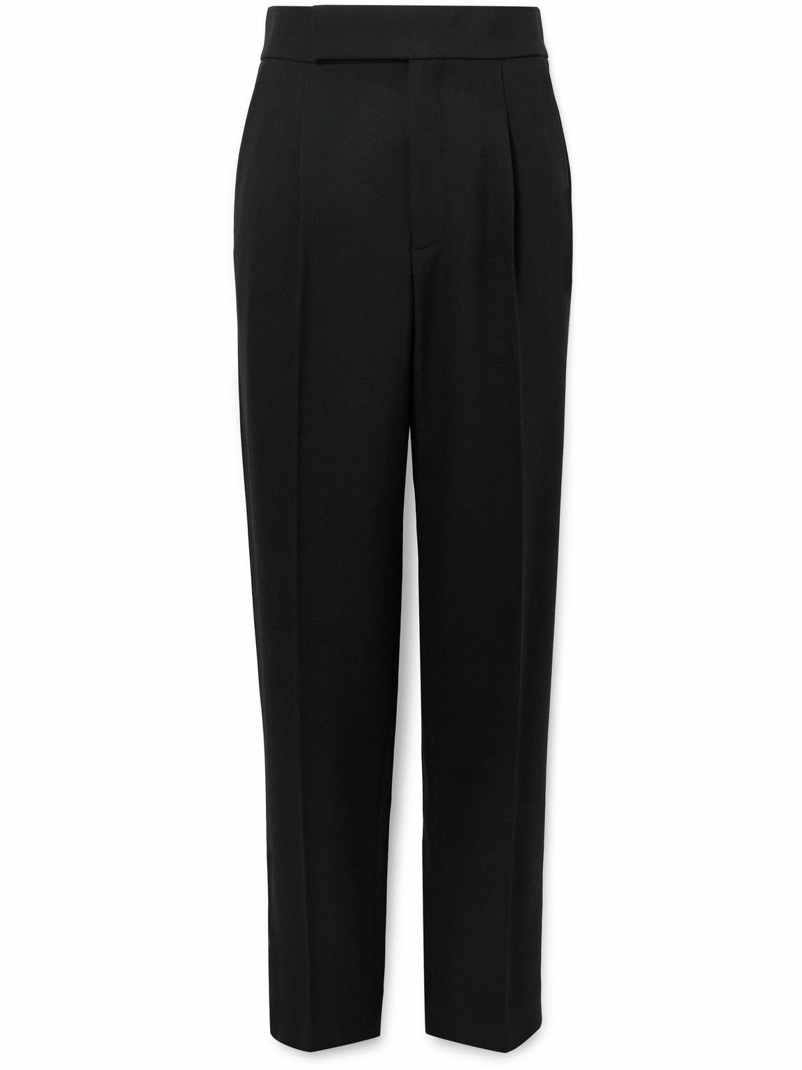 Fear of God - 8th Straight-Leg Pleated Wool-Gabardine Trousers - Black