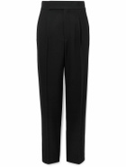 Fear of God - 8th Straight-Leg Pleated Wool-Gabardine Trousers - Black