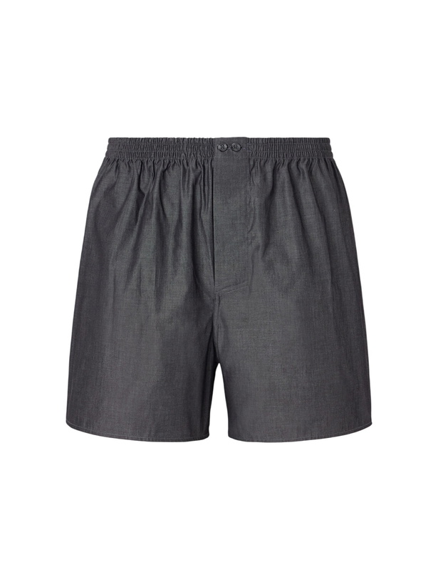 Photo: Zimmerli - End-On-End Cotton Boxer Shorts - Gray