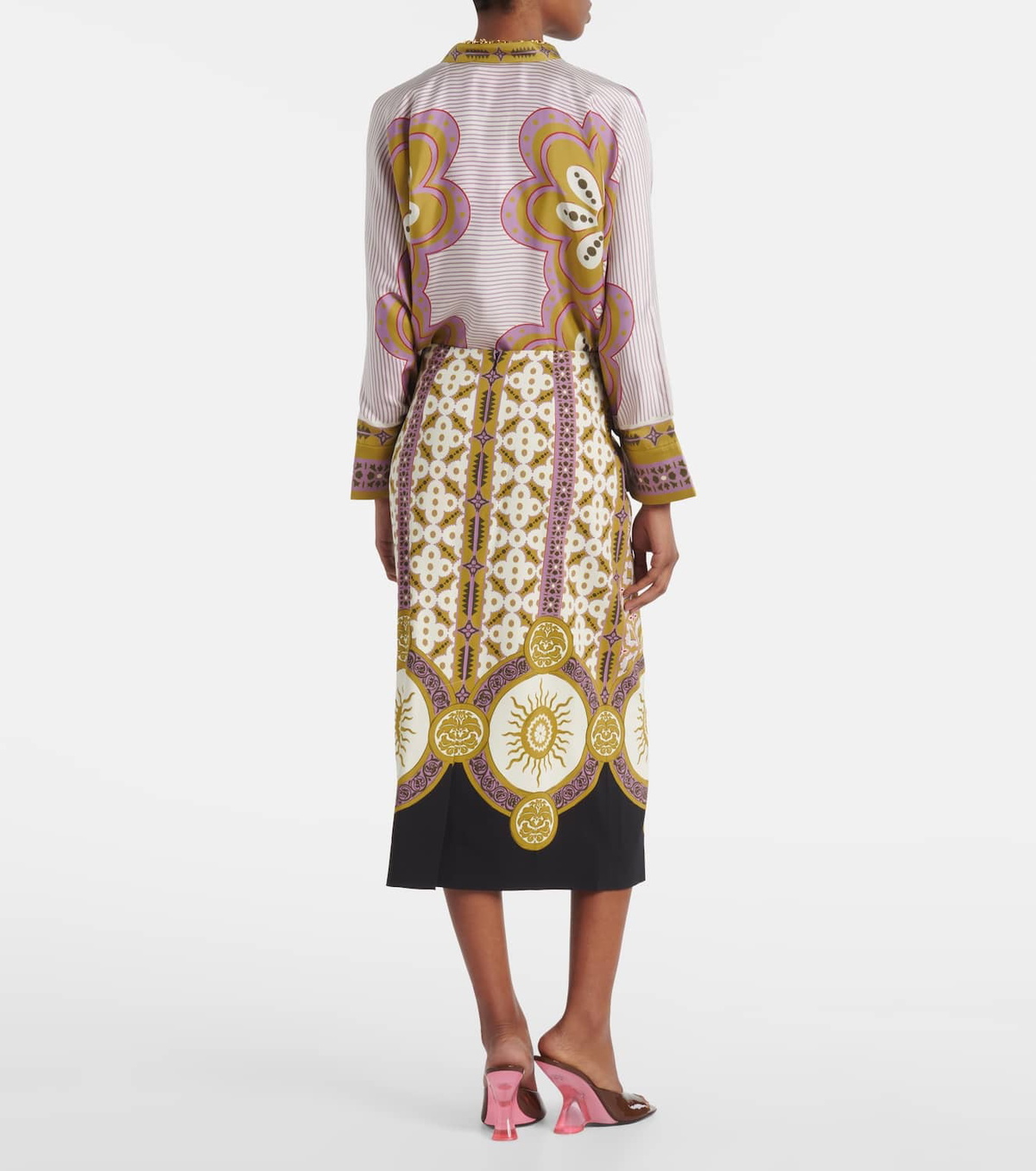 La DoubleJ Printed pencil skirt