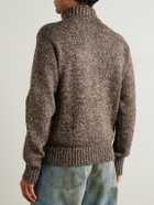 RRL - Wool, Cotton and Linen-Blend Rollneck Sweater - Brown