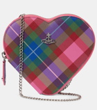 Vivienne Westwood Heart tartan leather crossbody bag