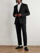 Balmain - Straight-Leg Cropped Wool-Twill Trousers - Black