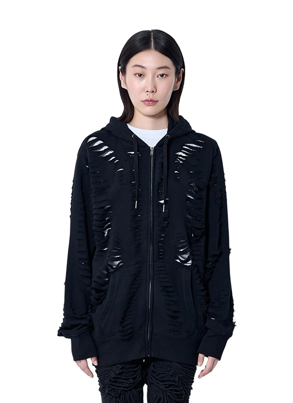Photo: Sia Arnika Slit Zip-Up Hooded Sweatshirt