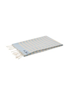 MC2 Saint Barth Cotton Beach Towel Fouta With Light Blue Striped Print