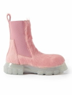 Rick Owens - Beatle Bozo Calf Hair Chelsea Boots - Pink
