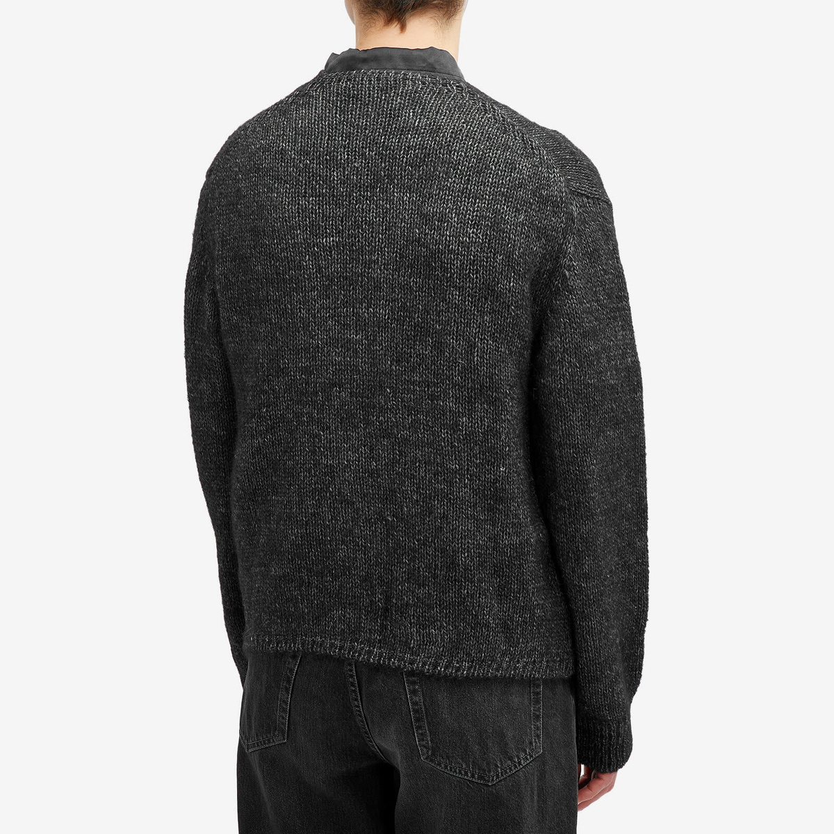 Our Legacy Men's Academy Alpaca Cardigan in Pepe Nero Airy Alpaca