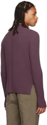 Rick Owens Purple Fisherman Sweater