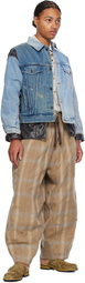 NEEDLES Indigo & Black Covered Denim Jacket