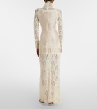 Rabanne Lace and satin maxi dress