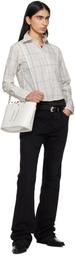 Toga Pulla White Big Leather Tote
