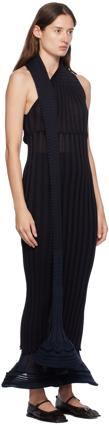 ISSEY MIYAKE Black & Navy Asagao Maxi Dress Issey Miyake Men