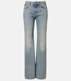 Dolce&Gabbana Leather-trimmed straight jeans
