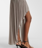 Christopher Esber Ruched asymmetric midi dress