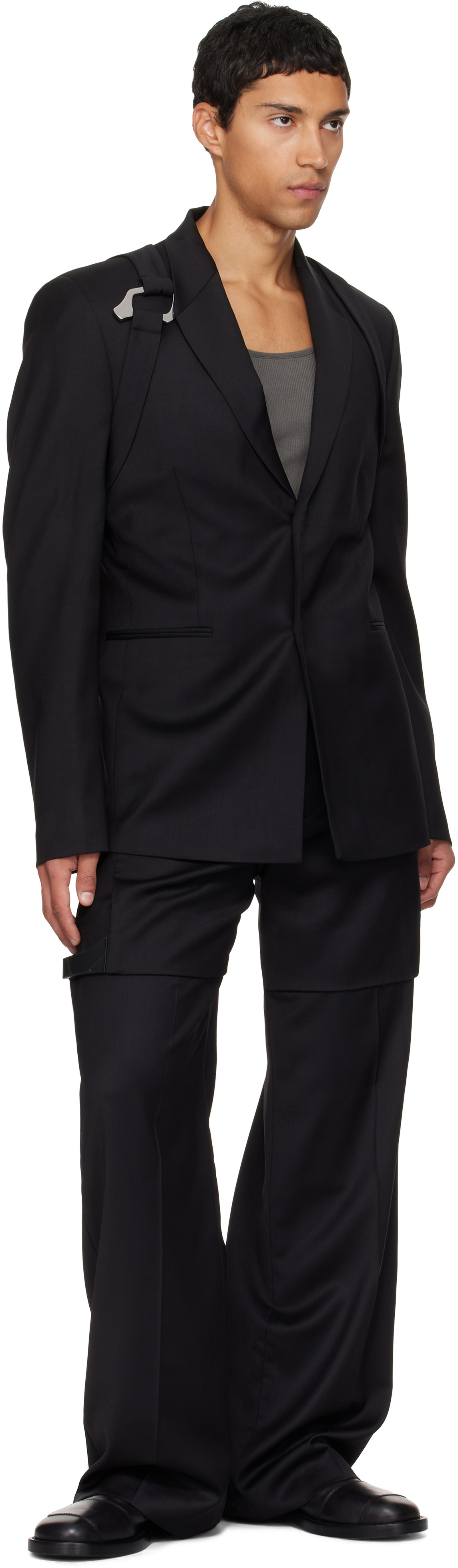 HELIOT EMIL Black Glassine Blazer