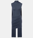 Aya Muse Solar scarf-detail silk-blend minidress