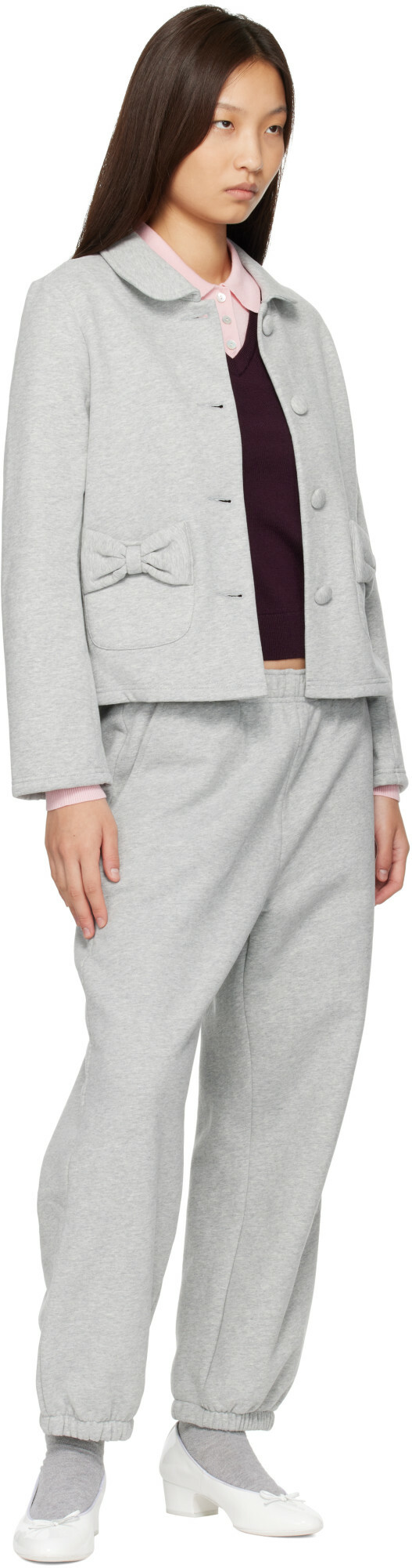 Sandy Liang Gray Knoll Jacket