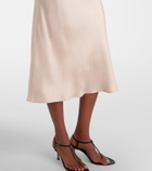 Róhe Lace-trimmed silk satin slip dress