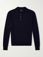 A.P.C. - Riou Virgin Wool Polo Shirt - Blue
