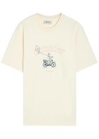 Forét Printed Cotton T-shirt Beige
