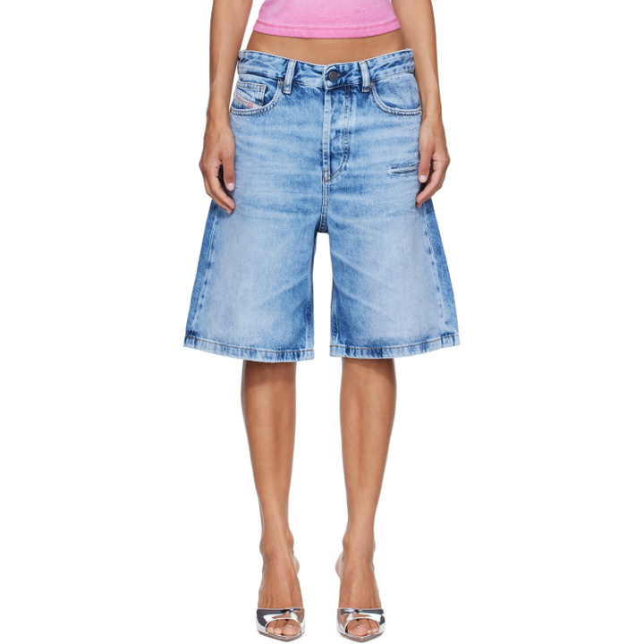 Photo: Diesel Blue Relaxed Fluid Denim Shorts