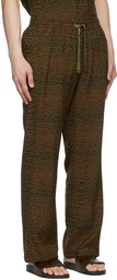 Needles Khaki Jacquard Leopard W.U.S.C. Trousers