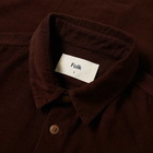 Folk Men's Babycord Shirt in Oxblood