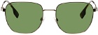 Burberry Gold Square Metal Sunglasses