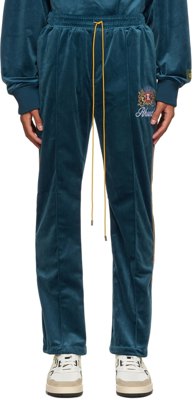 Photo: Rhude Navy Polyester Lounge Pants