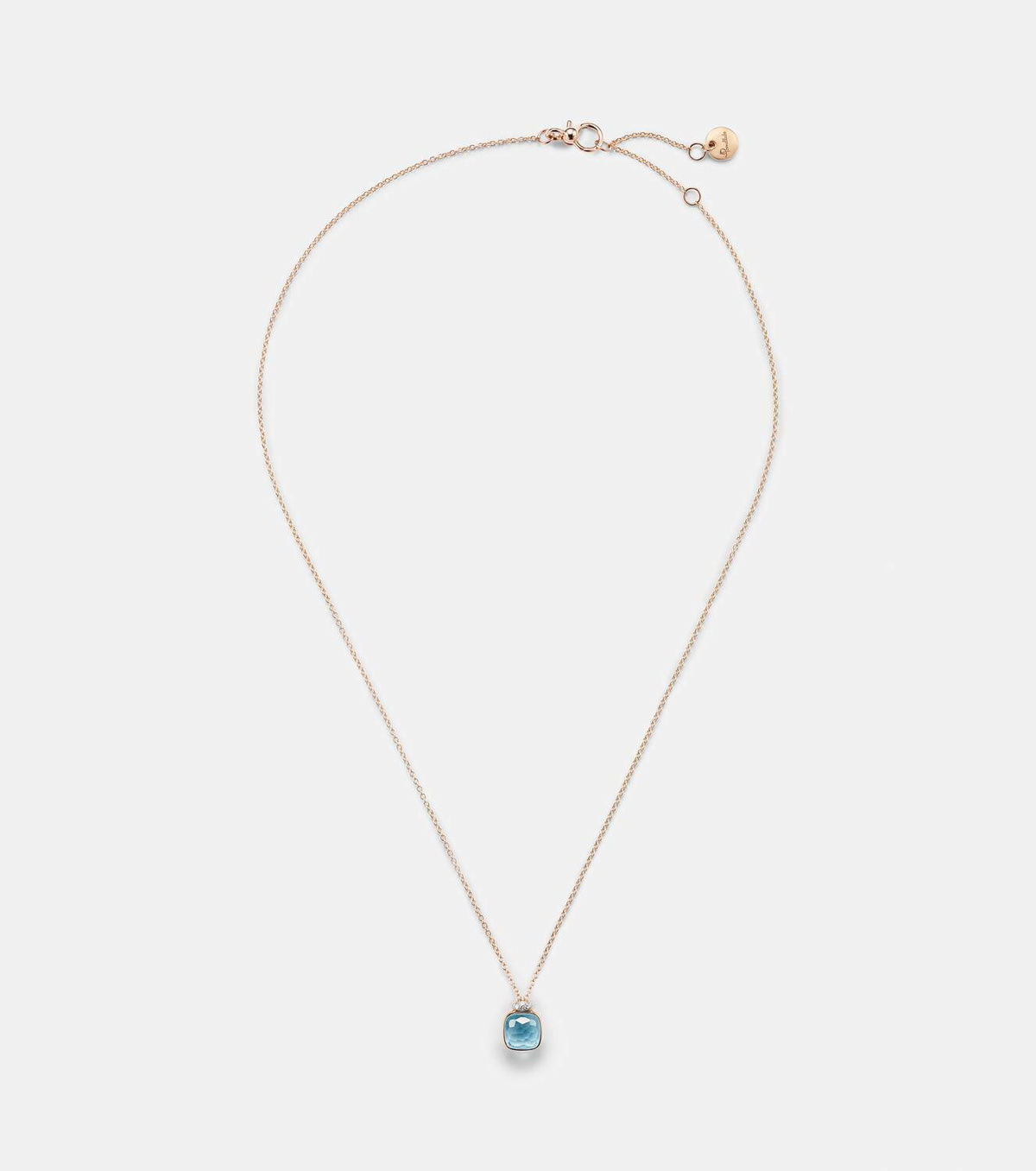 Pomellato Nudo Mini 18kt rose gold pendant necklace with topaz and diamonds