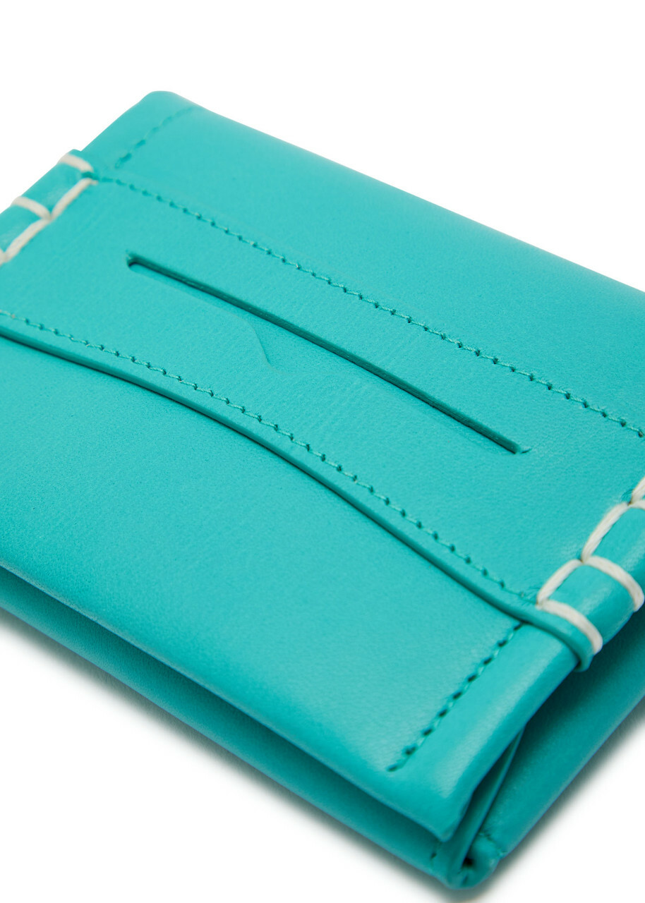 JW Anderson Loafer Leather Card Holder - Turquoise - One Size