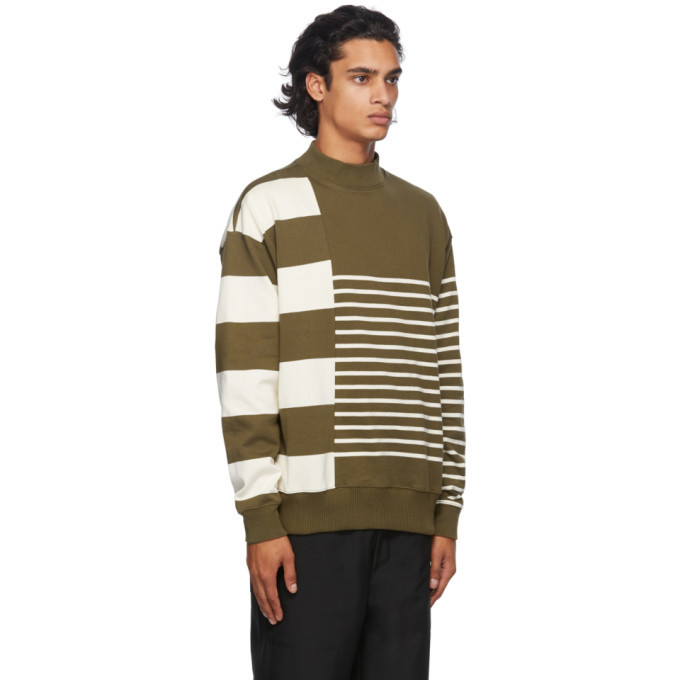 Nanamica Green and Beige Nanamican Sweater Nanamica