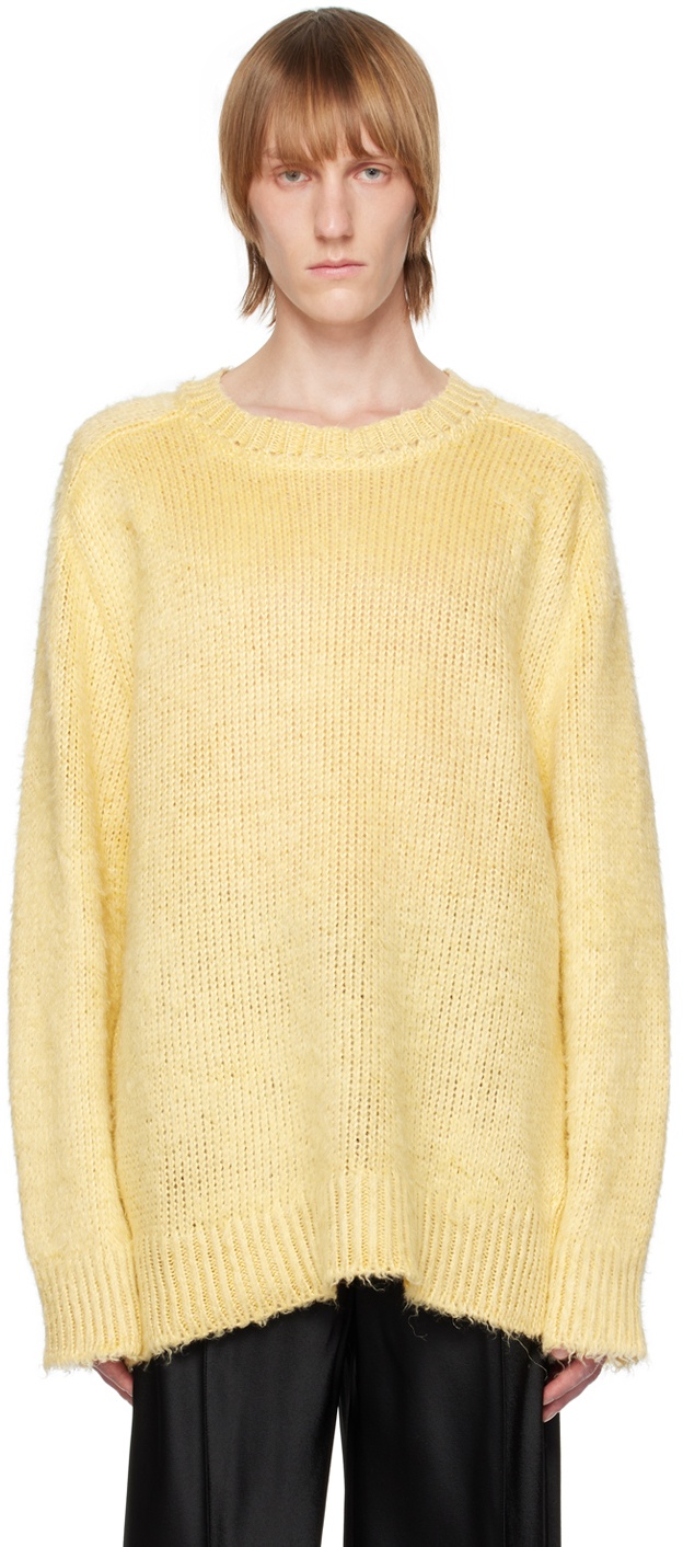 Maison Margiela Yellow Brushed Sweater Maison Margiela