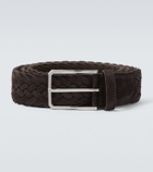 Canali Braided suede belt
