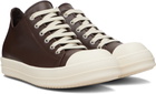 Rick Owens Brown Temple Low Sneakers