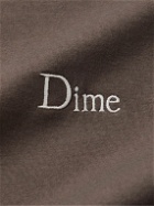 DIME - Logo-Embroidered Cotton-Jersey T-Shirt - Brown