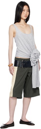 Belle The Label Gray Paneles Shorts