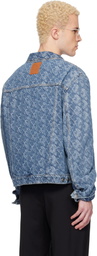 Lanvin Blue Lunar Year Jacquard Denim Jacket
