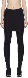 VETEMENTS Black Push-Up Front Skirt Tights